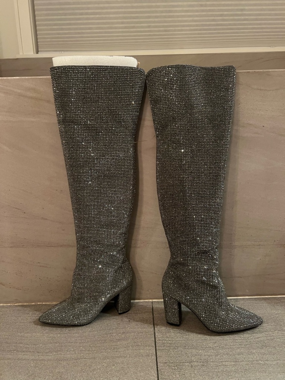 Gianni over the knees sequin boots